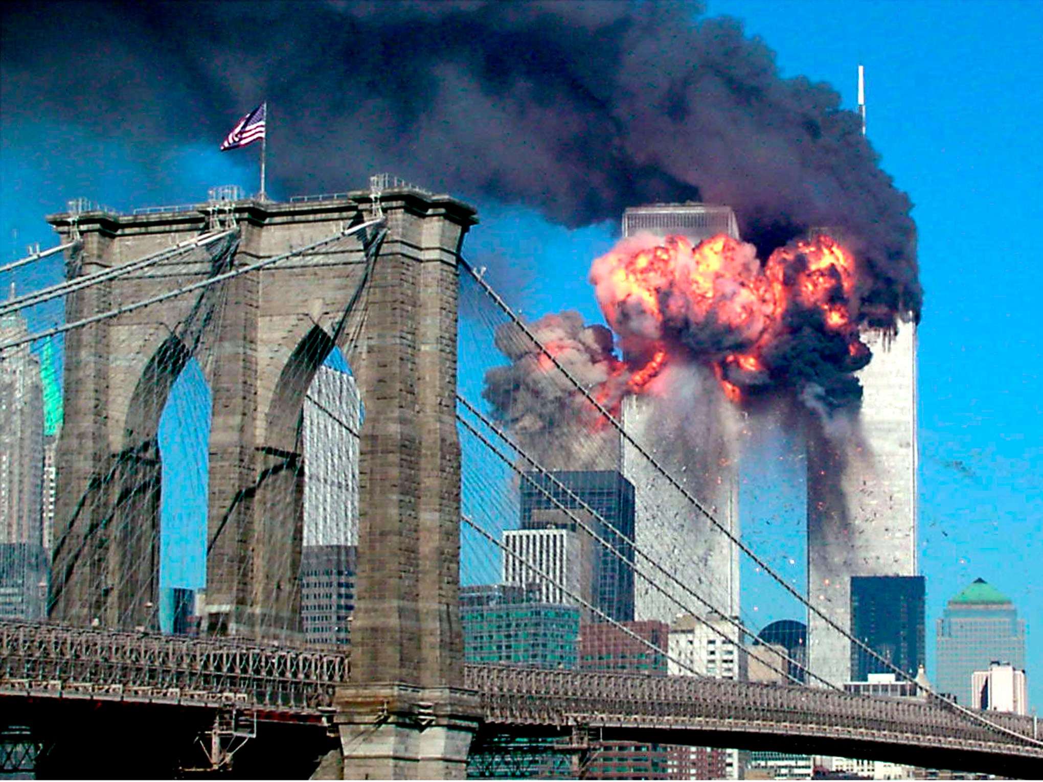 The impact of the two jets was devastating, smashing through the steel structure of the towers and igniting fires that eventually brought the buildings down. Warplanes took to the skies. Every non-military flight in U.S. airspace was ordered to land.