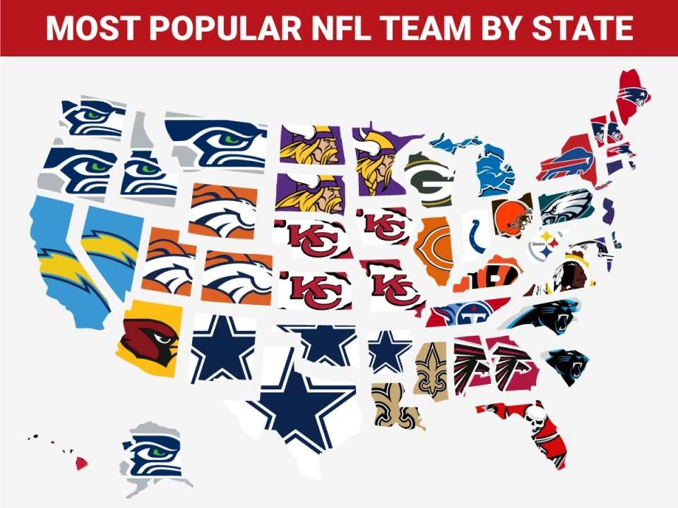 Map Shows The Most Popular NFL Team In Every State | Business Insider India