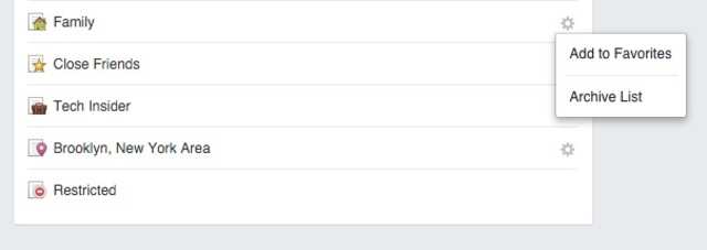 Make lists to separate groups of people you're friends with, like school friends and work colleagues.