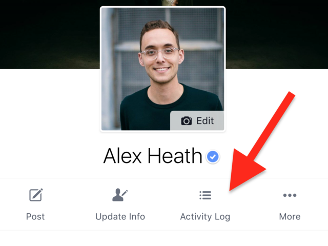 Your Activity Log shows everything you've liked, shared, and commented on in the past.