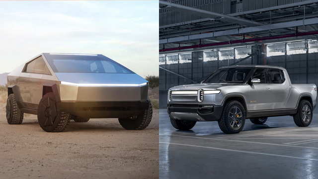 How Tesla S Cybertruck Stacks Up Against The Amazon Backed Rivian R T