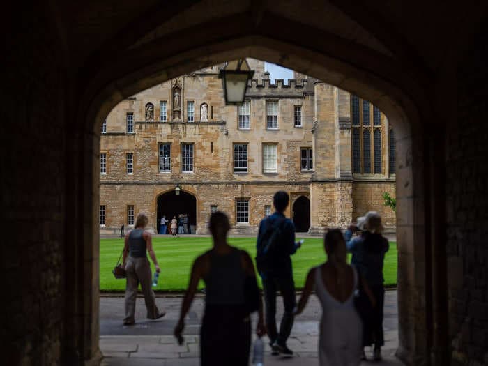 A group of Oxford University students were encouraged to use AI 'thoughtfully and critically' to help them write some essays   