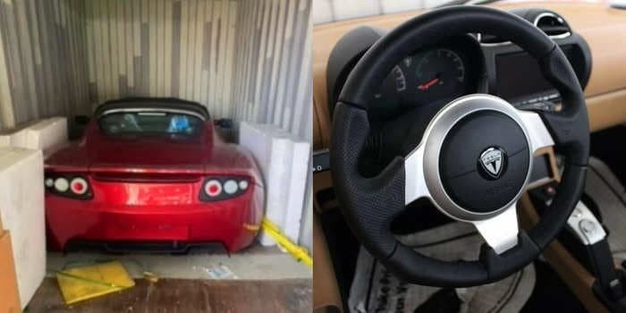 3 rare Teslas were discovered in an abandoned shipping container, igniting a bidding war that just hit $750,000