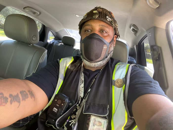 I'm a part-time Uber Eats driver with a 5-star rating who starts my days at 4 a.m. I've figured out how to get good tips but wear protective gear and a body cam because I fear for my safety.