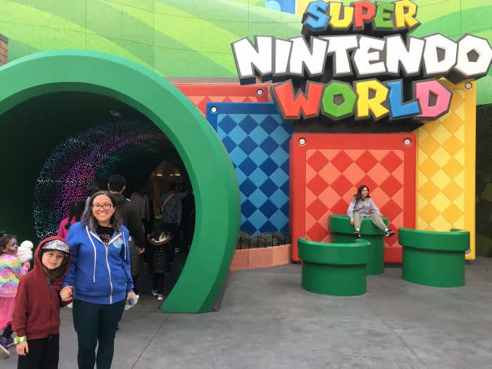 My family went to Super Nintendo World. The whole experience was confusing despite being a beautiful, immersive park.