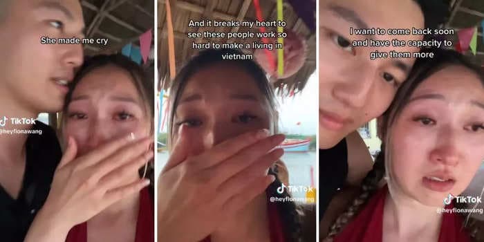 A TikToker traveling in Vietnam shared a video of herself crying over a local who rowed their boat and added the 'poverty' hashtag. She's getting accused of 'slum tourism.'