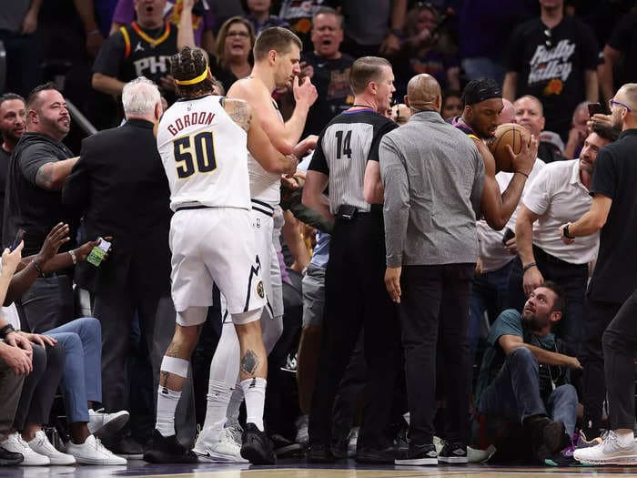 Nuggets star Nikola Jokic shoved Suns owner Mat Ishbia, and commentators are taking the player's side