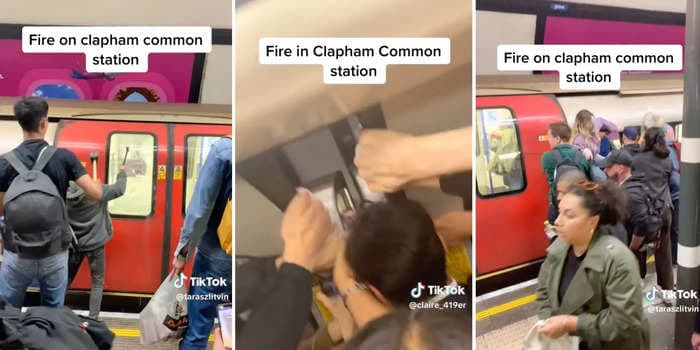 TikTokers captured the moment passengers smashed the windows of a subway train to escape over fears of a fire