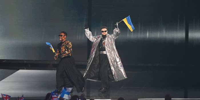 The home city of Ukraine's Eurovision performer Tvorchi was bombed about 10 minutes before the electronic duo took the stage