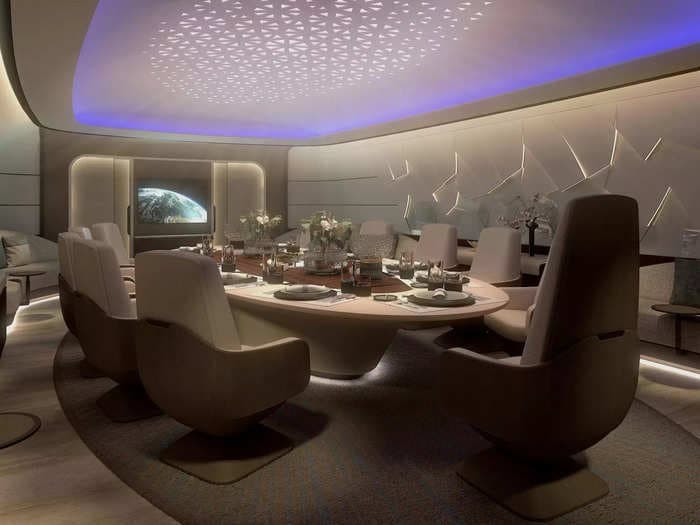 Boeing just landed its first order for its future $426 million 777-9 private jet. See what the VIP cabin could look like.