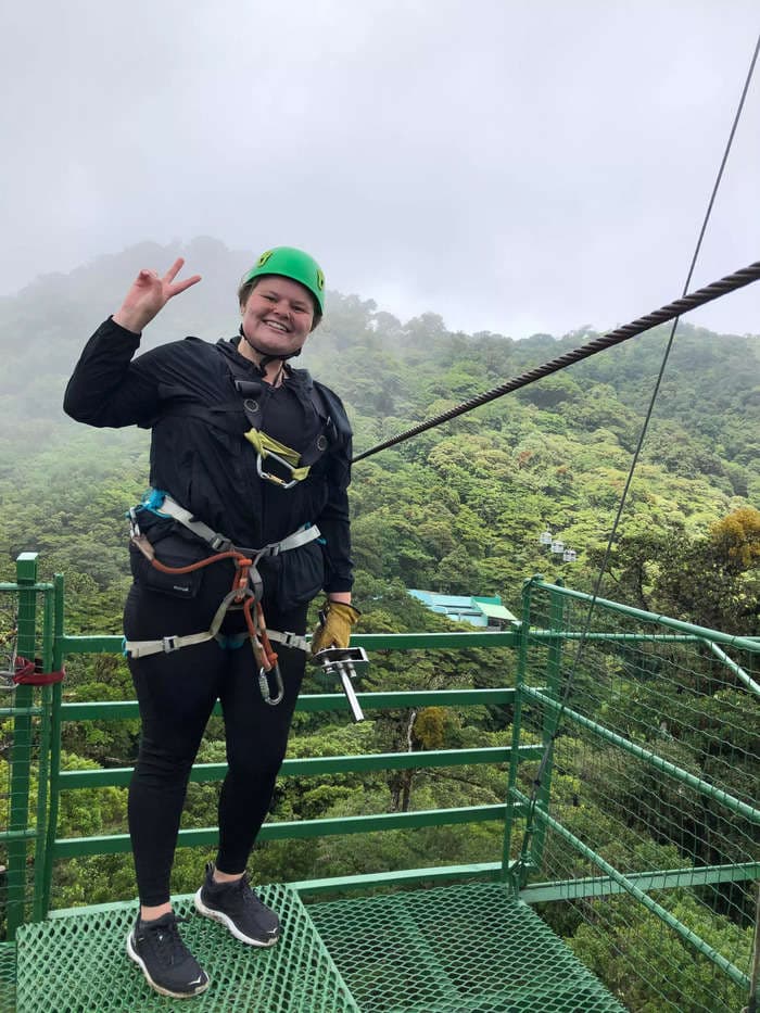 A 26-year-old executive assistant moved from Utah to Costa Rica to work remotely. She makes less than half of what she did but works less than 30 hours a week and loves the peace of mind.