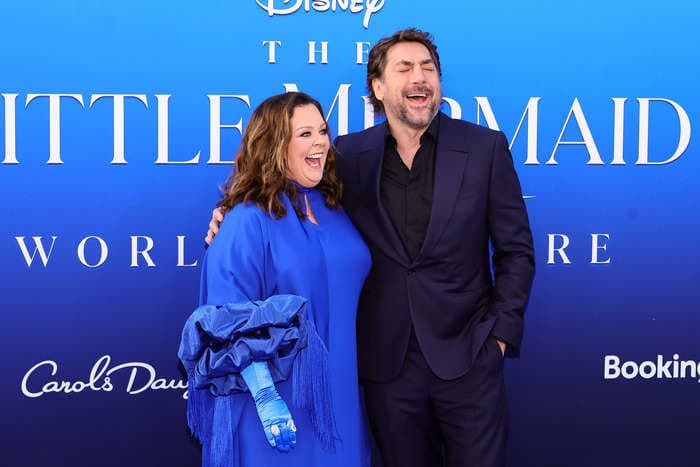 Melissa McCarthy says she was 'really nervous' to meet Javier Bardem, her co-star in The Little Mermaid, but once she did, he was like a 'walking warm hug'