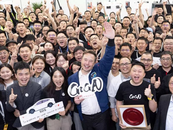 Elon Musk told Chinese Tesla workers in a late night speech that their hard work 'warms my heart' &mdash; 6 weeks after some complained about bonus cuts