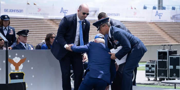 Biden tripped on stage at the US Air Force Academy graduation