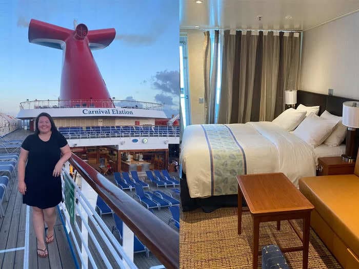 I shared a 220-square-foot junior suite with 2 other people on a Carnival Cruise. Here's a look inside.