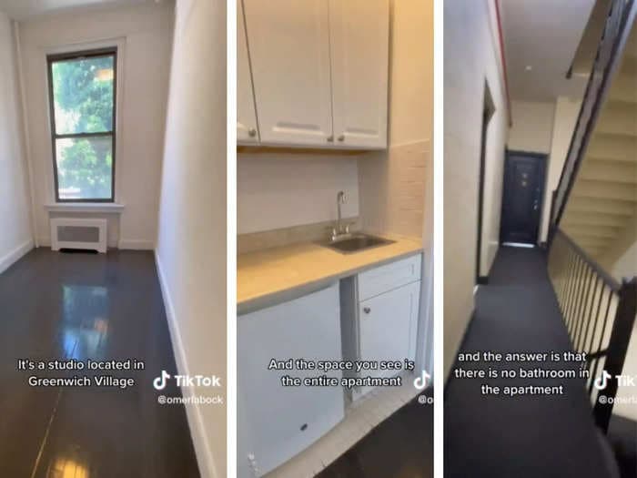 How a 77-square-foot apartment with no bathroom for $2,350 a month sparked a bidding war: 'If you want to be on a prime block, you can't have everything'