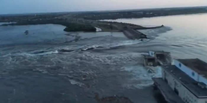 Ukraine accuses Russia of blowing up dam to put a massive natural obstacle in the way of its counteroffensive