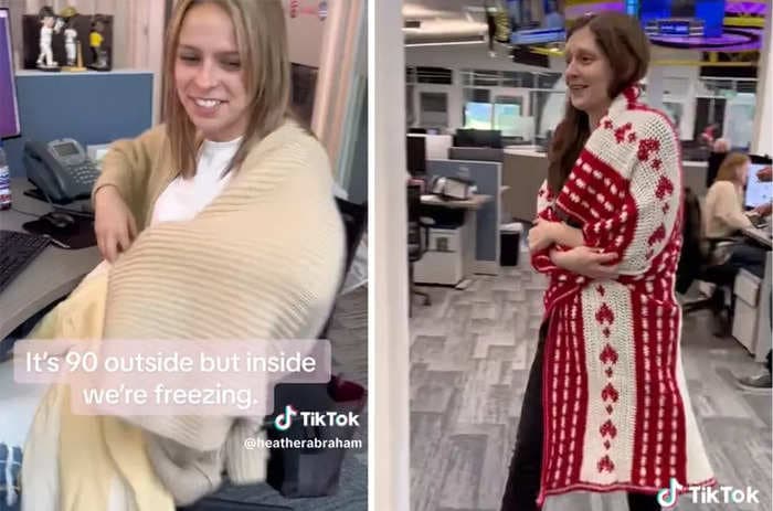 A viral TikTok captured the dread of 'women's winter' during summer, when office temperatures become frigidly cold and women drown in blankets