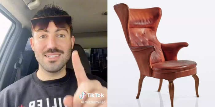 This man bought a worn leather chair for $50 off Facebook Marketplace. It just sold at auction for over $100,000.