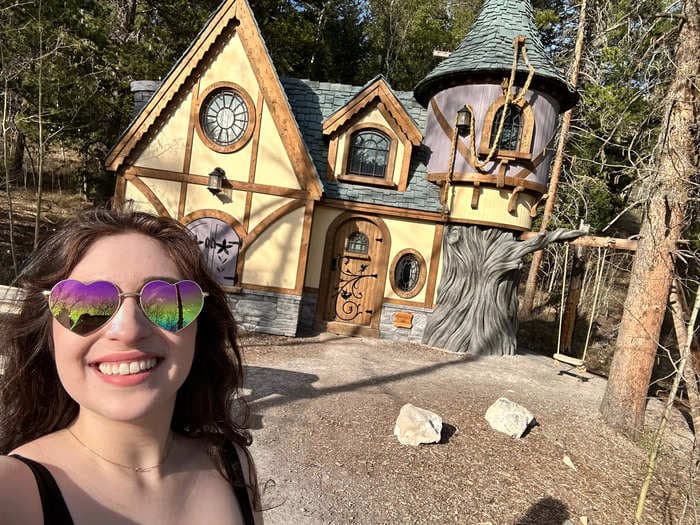 I stayed in a 220-square-foot version of Rapunzel's castle that's only $242 a night. See inside the tiny home fit for a princess.