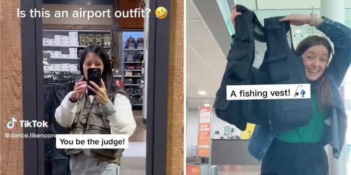 TikTokers are wearing fishing vests to the airport, calling it the latest genius packing hack