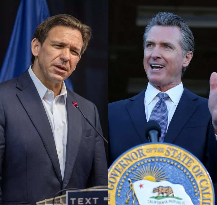 Gavin Newsom calls Ron DeSantis' migrant flights 'pathetic' bid for attention after his campaign 'belly flopped' 