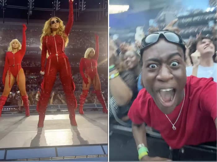 The student who caught Beyoncé's sunglasses during her show is auctioning them off for a hopeful $19,000, arguing the singer 'would want' him to 'take this opportunity'