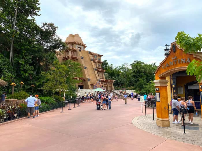 Viral TikTok videos show a Disney parkgoer hopping out of an Epcot ride after arguing with other fans