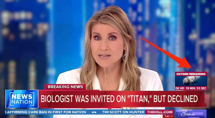 NewsNation is under fire over airing an 'oxygen remaining' countdown clock for the missing Titanic submersible
