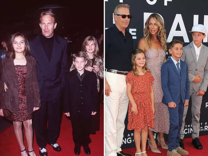 Kevin Costner has 7 kids, including 3 with estranged wife Christine Baumgartner, who is seeking $248K in monthly child support. Here's everything you need to know about them.
