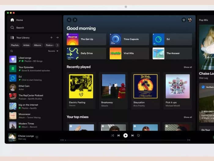 Spotify tweaks it's  desktop app design – introduces library and podcast transcripts