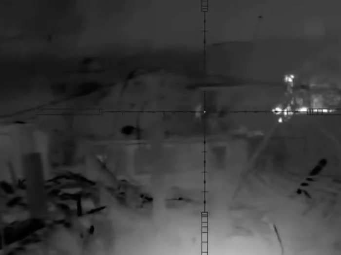 Intense video appears to show how Ukrainian snipers use night-vision technology to devastating effect against Russian attackers