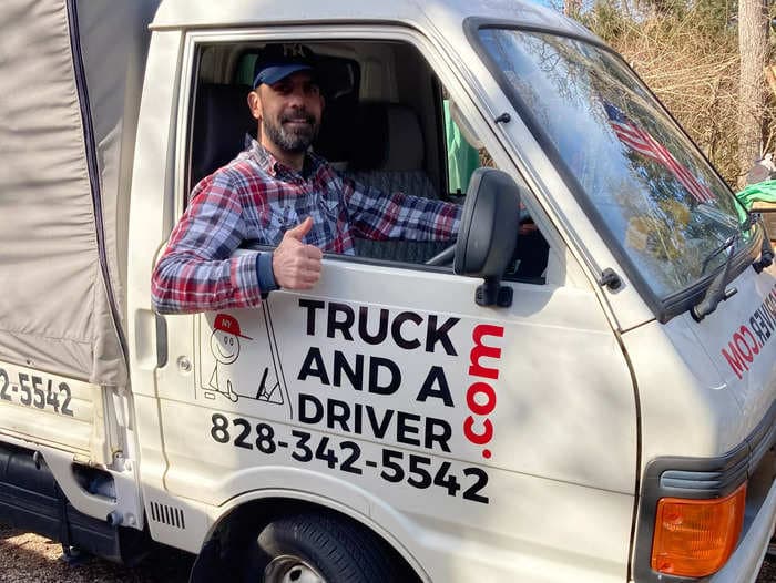 This man set up a removals business with a mini Kei truck that cost just $4,500 &ndash; but a new mirror and wiper set him back $600