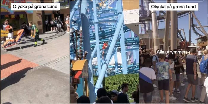 TikTok videos show the aftermath of a deadly roller coaster derailment in Sweden