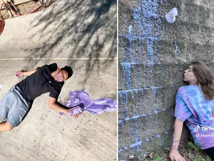 The 'Grimace Shake' TikTok trend has Gen Z pretending to pass out in random places after drinking the McDonald's special purple drink
