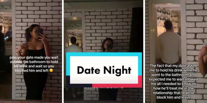 Is it OK to ask a date to hold your drink while you go to the bathroom? TikTok is divided.