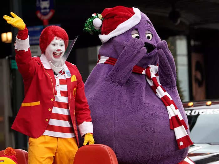 Amid the recent Grimace hype and memes, people are now selling 'vintage' McDonald's merchandise, like T-shirts and toys, for hundreds and thousands of dollars