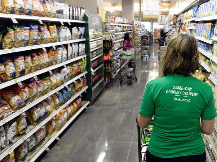 Instacart shoppers are camping out in parking lots to compete for orders