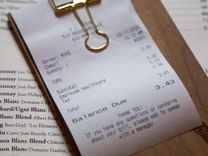 Diners are shocked to see a 4% 'employee healthcare' fee on their bills at an LA restaurant — but the owner says it's common