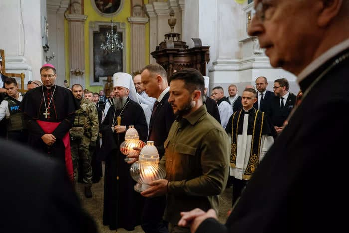 Zelenskyy honors victims of World War II massacres of tens of thousands of Poles carried out by Ukrainian nationalists