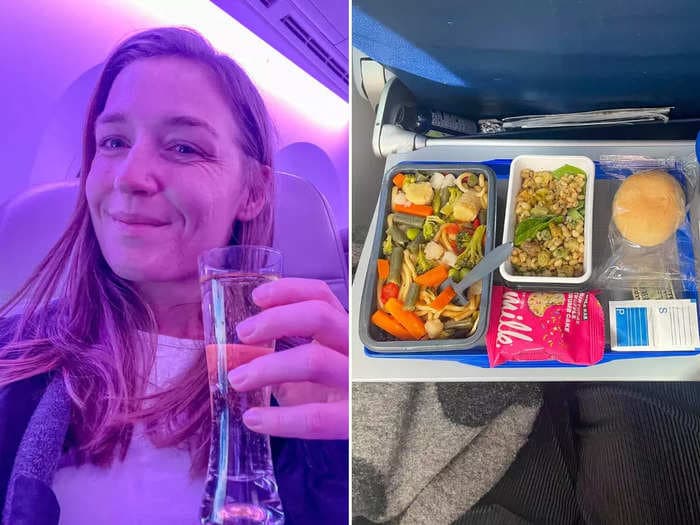 I flew on 2 long-haul flights, one in business and another in economy. The meal service couldn't have been more different &mdash; take a look.