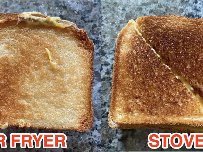 I made a classic grilled cheese using 3 different appliances, and I'm never using an air fryer again