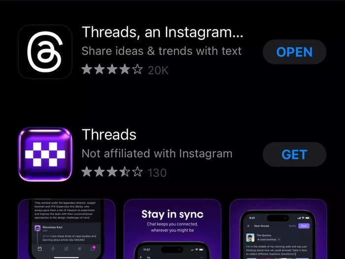 You may have downloaded the wrong Threads. A four-year-old app with the same name has seen a surge in popularity since Instagram launched its Twitter clone.