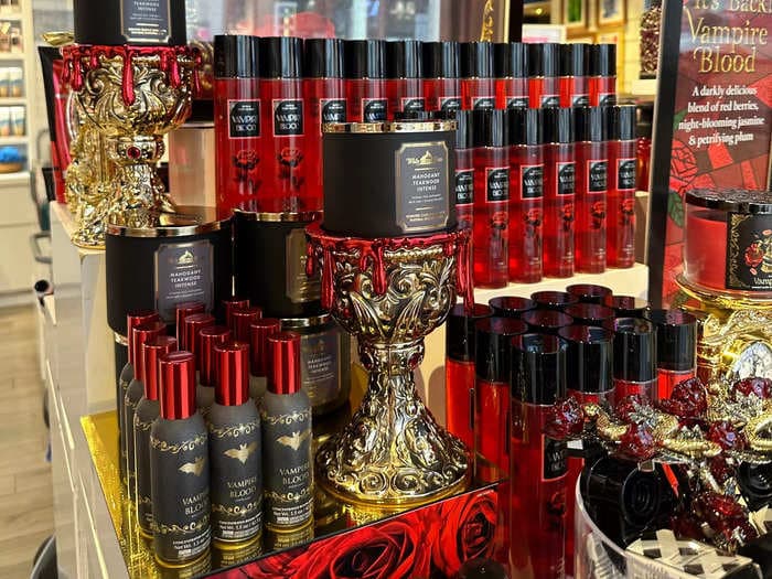I shopped Bath & Body Works' Halloween collection. Here are the highlights, from blood-red shower gel to a $250 candle holder.