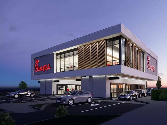 See Chick-fil-A's wild new restaurant design with a drive-thru that runs through the middle of the building
