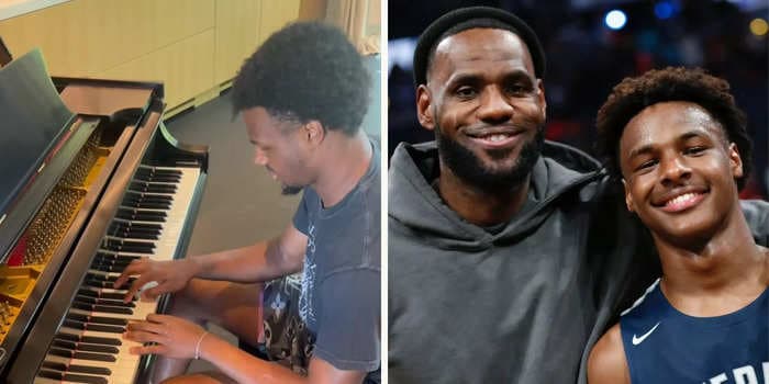LeBron James posted a video of son Bronny playing the piano at home while recovering from a cardiac arrest: 'Man of many talents'