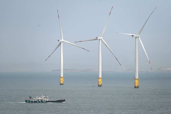 China is installing offshore wind turbines as tall as 30 Rock in the Taiwan Strait