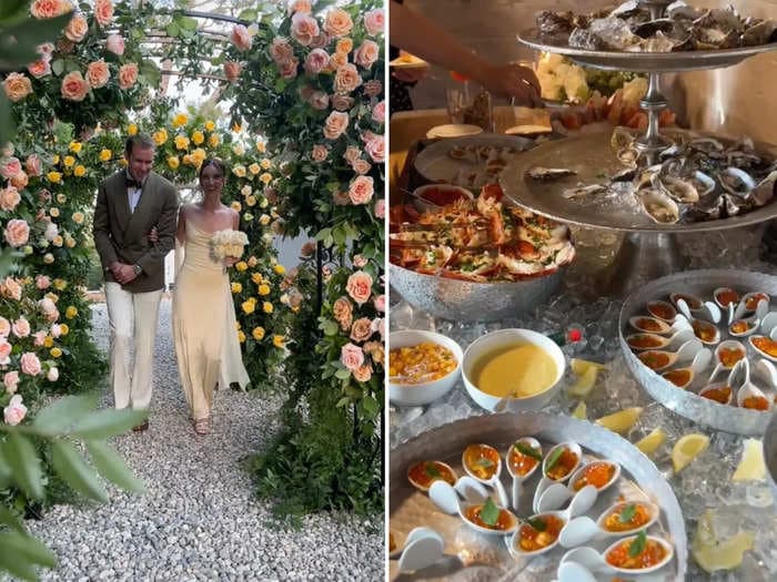 TikTokers are calling Emily Mariko's wedding 'the epitome of quiet luxury,' from her $30,000 ring to custom gowns to the ornate seafood towers