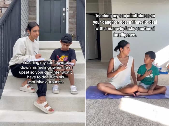 A TikTok mom is going viral for teaching her son life lessons on how to be a good partner