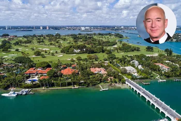 Jeff Bezos has added a $68 million waterfront mansion on Florida's 'billionaire bunker' to his real-estate collection: report